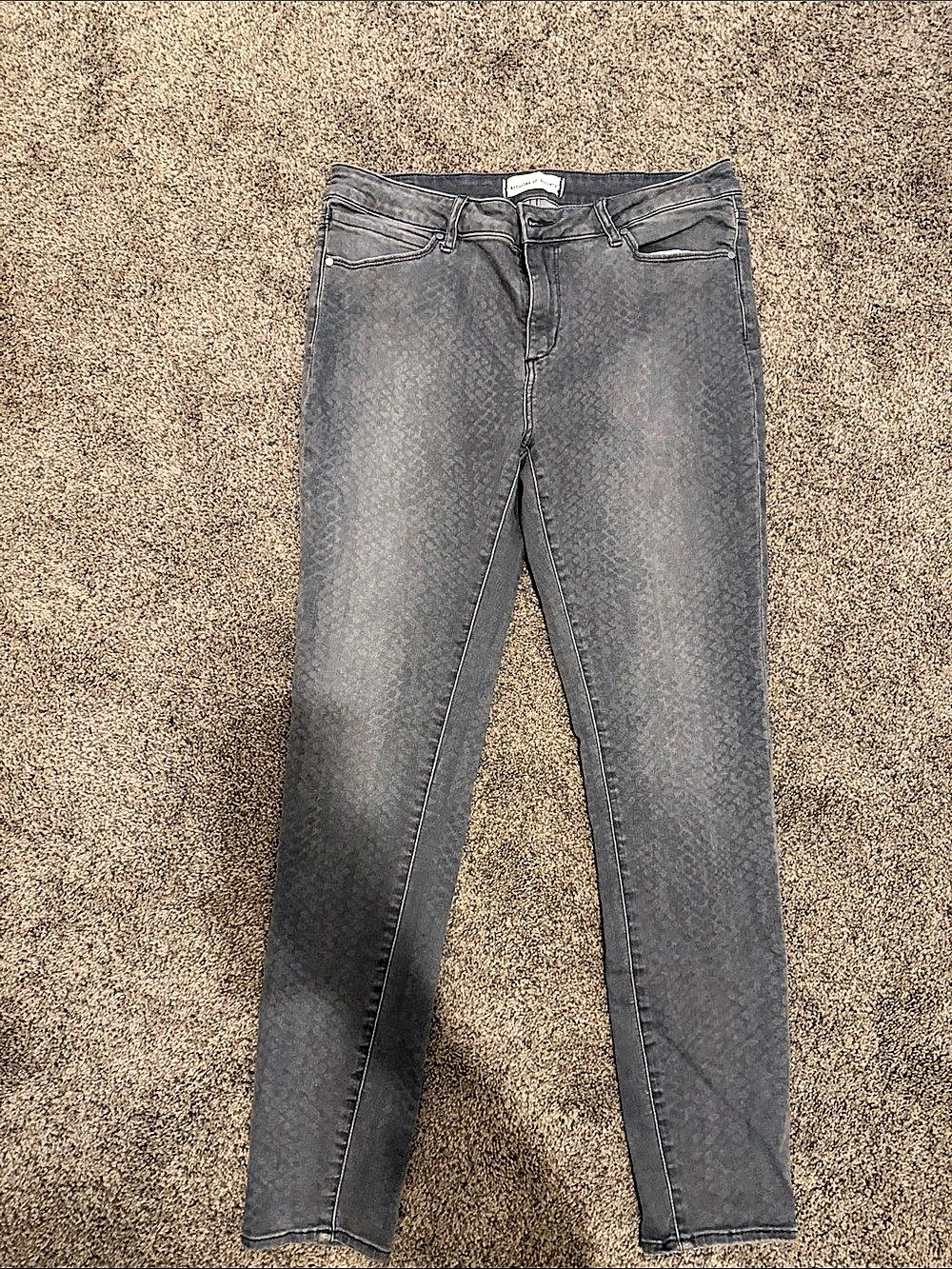 7 For All Mankind Gray Skinny Jeans